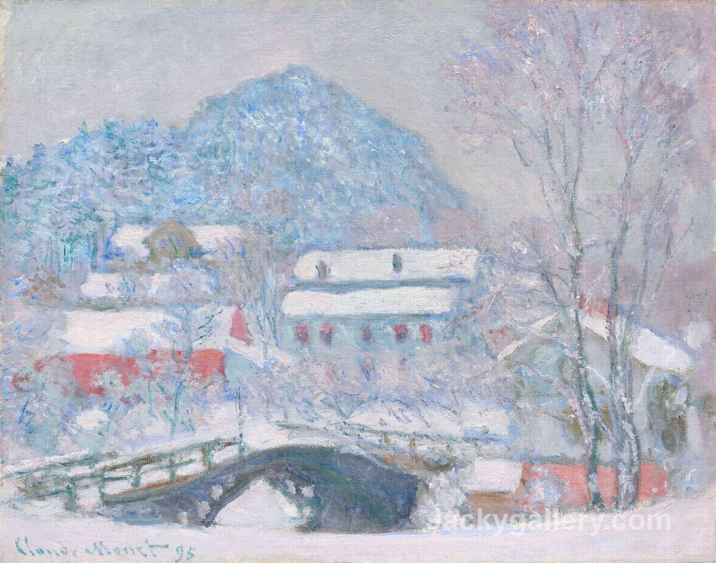 Norway, Sandviken Village in the Snow by Claude Monet paintings reproduction